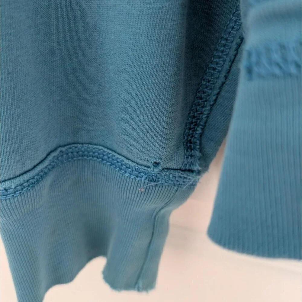 Polo Jeans Hoodie Mens Size Large Blue PRL Crest Pocket Hooded Sweatshirt